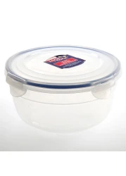Lock &amp; Lock Round Salad Bowl With Lid Clear/Blue 1.4L