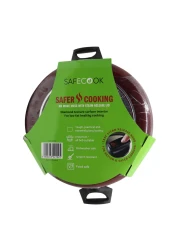 برستيج لطهو امن كسرولة مضادة للإلتصاق بغطاء 26 سم -أحمر/أسود