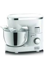 Black+Decker Stainless Steel Kitchen Machine 1000W SM1000-B5 White