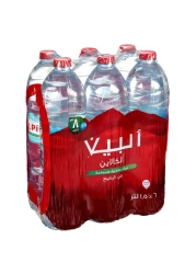 ألبين مياه معدنية طبيعية قلوية 1.5 لتر، حزمة من 6