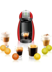 Nescafe Dolce Gusto By De'Longhi Genio 2 Automatic Capsule Coffee Machine With Compact &amp; Powerful Up To 15 Bar Pressure, Cappuccino, Grande, Tea, Hot Chocolate &amp; Espresso Coffee Maker Edg465.R Red