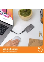 Western Digital 1TB My Passport SSD External Portable Drive, Gray, Up to 1050 MB/s - WDBAGF0010BGY-WESN