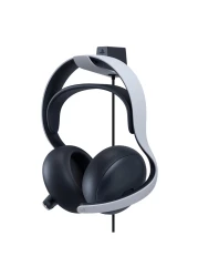 بلاي ستيشن بالس إليت سماعة رأس بلوتوث فوق الأذن _أبيض وأسود_