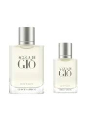 جورجيو ارماني مجموعة عطر اكوا دي جيو للرجال - او دو تواليت - قطعتين