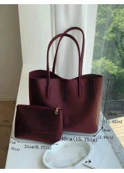 حقيبة يد 2 في 1 ، حقيبة كتف عادية للاستخدام اليومي مع مساحة للتخزين ، مناسبة للمدرسة ، حقائب عمل لافتة للنظر للن