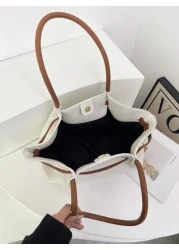 حقيبة يد جلدية قماشية من نوع Feisture، سعة كبيرة ذات لون أساسي، أنيقة وناضجة للنساء، بتصميم كلاسيكي، مناسبة للفتي