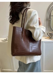 Vintage Tote Bag Women s 2025 New Fashion Commuter Bag Versatile Large Capacity Shoulder Bag