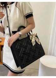 حقيبة يد نسائية عصرية متعددة الاستخدامات مع وشاح، حقيبة تسوق جديدة لصيف 2024 للتنقل،حقيبة كتف وحمل عبر الجسم أن