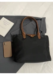 1 Piece Simple And Versatile Casual Versatile Solid Color Large Zipper Large Capacity Shoulder Tote Bag For Women Can Be Worn Cross Body Suitable For Shopping Vacation Work And Commuting Women s Fashi