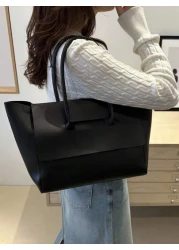 Old Moeny Lightweight Minimalist Flap Large Capacity Tote Bag For Teen Girls Women College Students Rookies White Collar College Commute Outdoors Travel Outings Perfect For Back To School College Midd