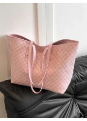 Fashion Versatile Minimalist Geometric Print Luxurious Tote Bag