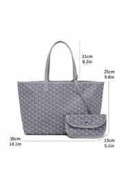 حقيبة كبيرة السعة عصرية للسيدات, حقيبة كتف للتنقلات, حقيبة عمل متعددة الاستخدامات, تصميم جديد