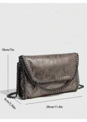 Women Handbags Soft Leather Fashion Designer Top Handle Casual Pocket Ladies Tote Portable Chain Large Shoulder Crossbody Bags Black Birthday Present