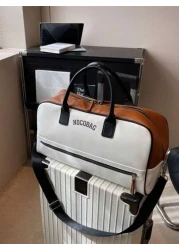 Women s Casual Tote Bag Fashion Contrast Color Shoulder Crossbody Bag For Prenatal Student Gym Yoga Travel Large Capacity Portable Handbag With Luggage Tag Carry On