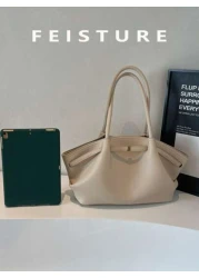 1 قطعة، حقيبة يد نسائية ذات سعة كبيرة من جلد البو المقنع بنقش العنب البري ، ديكور حزام ، مادة من البولي يوريثان