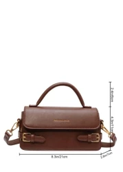 حقيبة يد نسائية وحقيبة عابرة من الجلد الصناعي باللون الصلب الرجعية الأنيقة، حقيبة نسائية عملية عصرية، مثالية