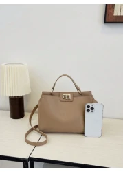 Fashionable And Simple Solid Color Small Square Bag For Women Shoulder Crossbody Handbag