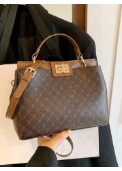 Fashion 2024 Sells European And American Retro Ladies Custom Printed Scratch Resistant Materials Holiday Gifts Middle Aged Mother Bags Large Capacity To Meet Daily Travel And Shopping Occasions And Ca