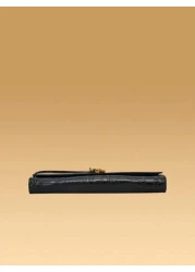 Dedoo حقيبة يد جديدة أنيقة من الجلد المزخرف على الطراز الأوروبي والأمريكي بطبعات جلد التماسيح بالوان الأحمر وال