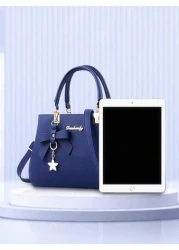 1pc Women s Burgundy Ancora Bordeaux Ruby Maroon Crimson Cherry Black Blue Grey Solid Color Handbag With Pu Material And Bow Star Pendant Suitable For Daily Leisure Shopping Travel Business Commuting