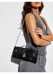 SHEIN BAE 1pc Woven Style Women Handbag Minimalist Fashionable