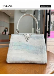 Luxury Lady Handbag 2025 Fashionable High End Women s Handbag Himalayan Rainbow Gradient Snake Skin Pattern Handbag Tote Shoulder Bag Ideal Gift