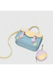 Style Contrast Color Messenger Bag Niche Design New JK College Style Phone Bag Fashion Commuting Square Crossbody Bag For Women