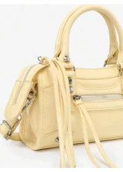 1pc Retro Y2K Motorcycle Punk Grunge Style Women Rivet Decor Multi Pocket Faux Oil Wax Cracked Leather Shoulder Handbag Suitable For Outing Date Party