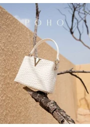 1pc Medium Sized PU Leather Woven Texture Handbag Adjustable Shoulder Strap Suitable For Daily Use Elegant Classic For Party Outfits Or Gifts For Female Friends Sisters Mothers