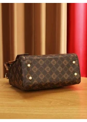 Women s Fashion Bag Set Elegant Geometric Print Faux Leather Tote With Crossbody Clutch Wallet