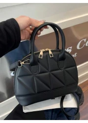 Classic Fashion Solid Color Quilted PU Leather Tote Bag Women s Versatile Dome Top Handle Crossbody Bag Simple Travel Vacation Handbag With Adjustable Shoulder Strap Business Commuting Briefcase Shoul