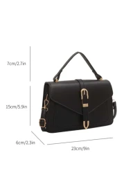 حقيبة مربعة الشكل خفيفة الوزن ومزودة بإبزيم كاجوال للعمل، هدية عيد الأم للأم للفتيات المراهقات والنساء وطلاب