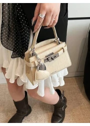 Mini Crocodile Embossed Women Handbag New Fashion Small Square Bag Versatile Shoulder Crossbody Bag