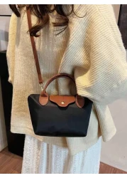 حقيبة كتف كاجوال من النايلون للنساء، حقيبة يد شكل مقلوب