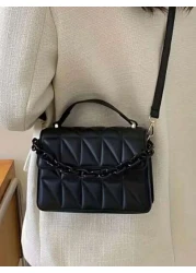 2024 New Fashion Shoulder Diagonal Package Simple Diamond Grid Popular Handbag With Detachable Strap