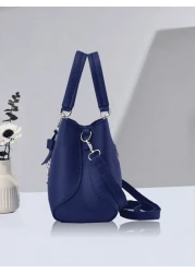 2pcs 1pc Women Solid Color Handbag Wallet Set With PU Leather Bow Pendant Zipper Closure Great Mother s Day Valentine s Day Gift Elegant Women Tote Bag Shoulder Bag Cross Body Bag Large Capacity Purse
