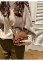 حقيبة يد صغيرة مربعة عصرية ميني شيك متعددة الأغراض، حقيبة كتف وحقيبة عبر الجسم للنساء ذات تصميم زهري