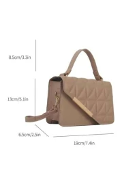 حقيبة تسوق صغيرة بطباعة مزخرفة بالألماس موضة