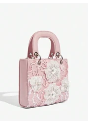 SHEIN Belle حقيبة يد فخمة ، جذابة ، أنيقة ، زهرية ، لحمل النساء ، حقيبة مساء نسائية ، للفتيات ، السيدات ، الطالبات ال