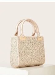 High Quality Luxury Satin Mini Rhinestone Decorated Clutch Bag Elegant Evening Party Handbag Formal Prom Gown Wedding Purse For Ladies Daily Commute Or Dating For Party Wedding Prom Dinner Banquet Mat