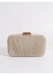 Vincy Glitter Handbag Glamorous Elegant Exquisite Quiet Luxury Sequin Stylish Luxury Shiny Evening Bag With Pleats Detail Clutch Shoulder Crossbody Chain Bag For Women For Party Girl Woman Bride Perfe