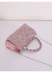 Glitter Bling Shiny Glamorous Elegant Exquisite Fashionable Exquisite Rhinestone Decoration Evening Clutch Dinner Bag Evening Bag For Party Girl Woman For Female Perfect For Party Wedding Prom Dinner