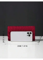 Shiny Fashion Elegant Casual Clutch Envelope Bag Alluring Luxurious Delicate Small Square Chain Bag Suitable For Women Students Office Ladies Brides As Evening Bags Wallets Handbags Great Gift For Wed