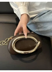 Pearlescent White PU Leather Clutch Ideal For Valentine s Day Comfortable And Fashionable Fashion Handbag Personalized Gift Option Accessory 2025 Chic Style For All Occasions Luxury Feel At Affordable