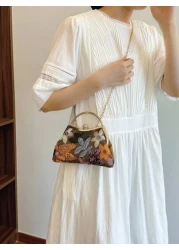 Embroidered Floral Tulle Sequin Patchwork Retro Chic Clutch Bag Elegant Women s Evening Handbag For Party Perfect For Party Wedding Prom Dinner Banquet Matching With Holiday Party Dress Evening Dress