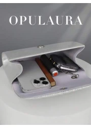 OpulAura Fashionable Shiny Patent Leather Flap Clutch Bag Luxurious High End Leather Evening Bag Metallic Leather Women Envelope Chain Shoulder Bag For Gala Party Birthday Prom Wedding