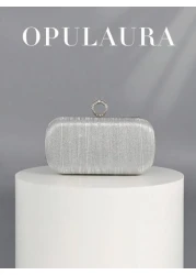 OpulAura Vintage Luxury Shiny Clutch Flashy Ring Clasp Design Fashion Party Handbag Elegant Mini Box Shaped Evening Bag With Chain Suitable For Party Wedding Formal Occasions