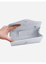 حقيبة مساء كريستال فاخرة وأنيقة للحفلات ، حقيبة كتف بسلسلة ، طقم خواتم وأقراط وسوار قابل للتعديل للنساء