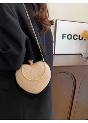 حقائب يد فخمة، محافظ بشكل مسك، ساخنة للبيع، على شكل قلب مع سلسلة، حقائب سهرة للنساء