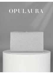 OpulAura Women s Fashion Glitter Flap Clutch Bag With Twist Design Luxury Evening Bag For Formal Wear Suitable For Balls Weddings Parties Birthdays Bridal Clutch Valentines Perfectly Matching With Pro